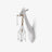 White giraffe head wall sconce holding a small hanging crystal lantern in its mouth