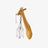 The yellow giraffe sconce with its crystal lantern on a pale background