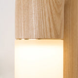 Close view of the oak grain running down the leg of the arch