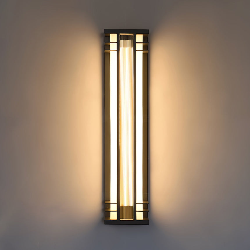 The light beside glass doors with a terrace table and chairs below
