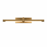 The twin bars seen level, the center block squared between them