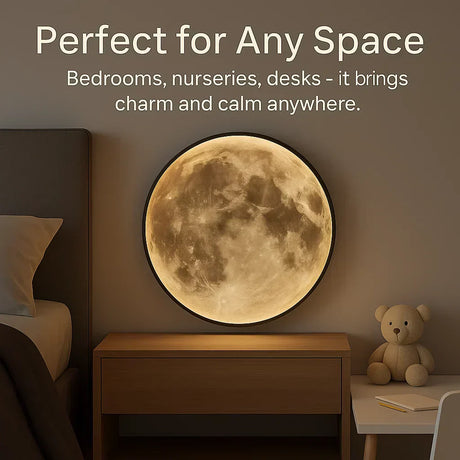 Moon Surface Texture LED Lamp Close-Up Detail