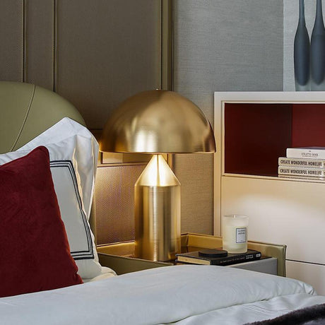 White table lamp LED cone design for living room