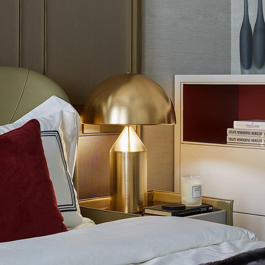 White table lamp LED cone design for living room