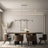 Metal pendant light with height-adjustable LED design