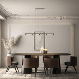 Metal pendant light with height-adjustable LED design