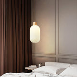 Wood and Glass Pendant Lamp Additional Angle