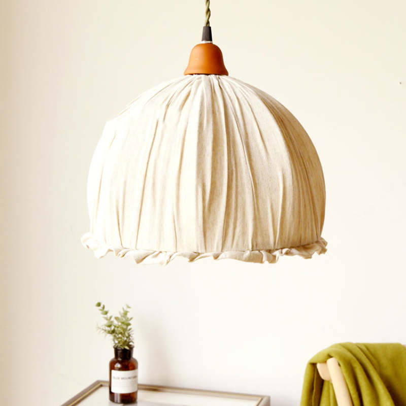Linen Pendant Lamp for Bedroom Decor