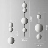 Three ball and four ball versions drawn side by side with heights marked