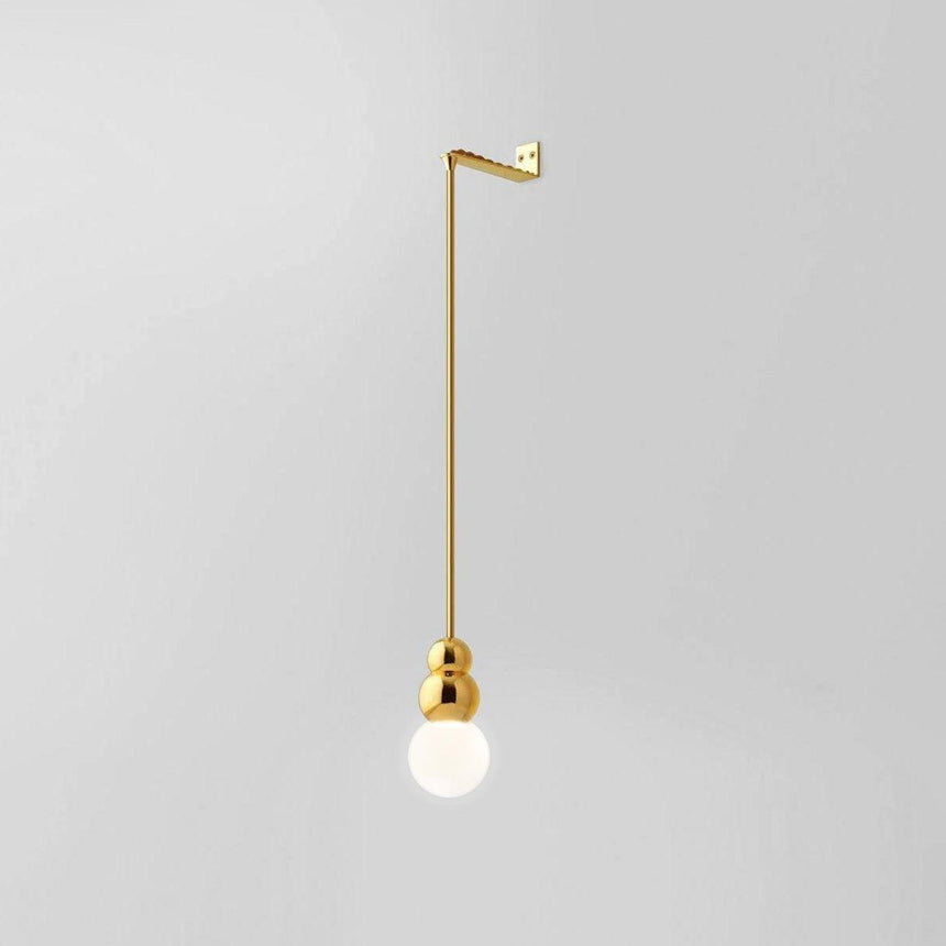 The gold finish on a pale background