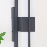 Close view of the black band that holds the panel, with the thin center rod