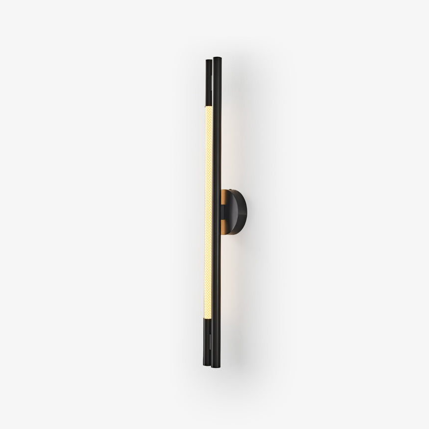 The bar on a white background, a slim rod with a round wall mount