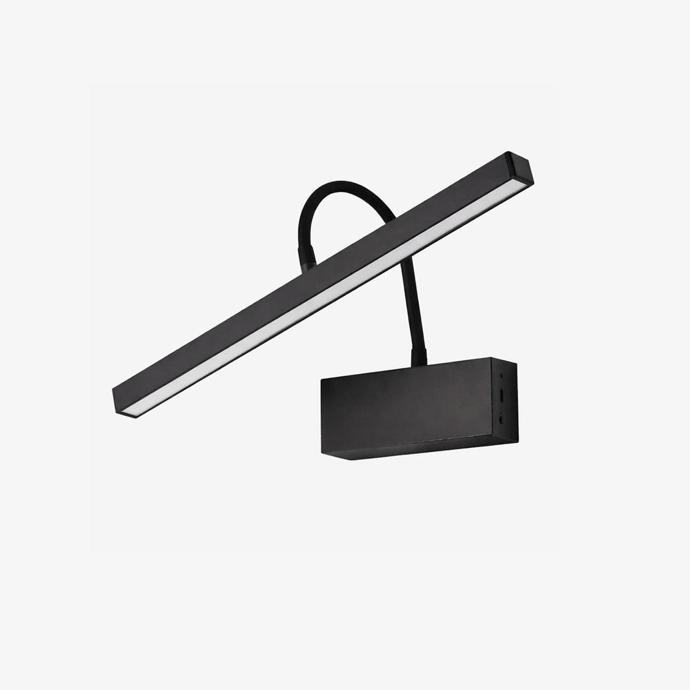 Black bar carried on a curved arm from a small rectangular battery box