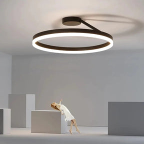 Contemporary Ceiling Light Side Angle View OpalDwell