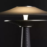 Close view of the recessed reflector under the wide disc