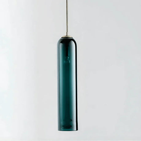 The green glass tube shown lit against a pale background