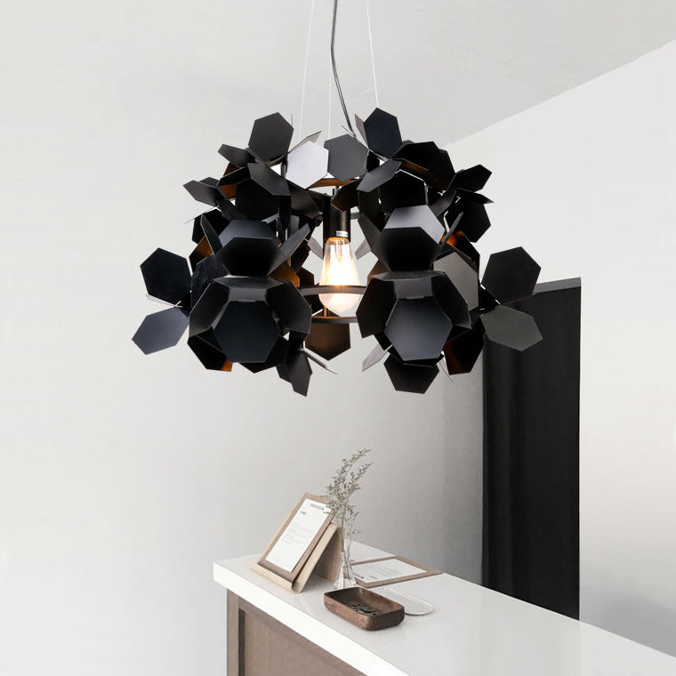 Black Metal Cluster Pendant for Living Room OpalDwell