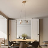 Metal pendant light with sleek modern silhouette design