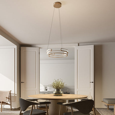Metal pendant light with sleek modern silhouette design