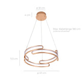 Metal pendant light with adjustable hanging depth