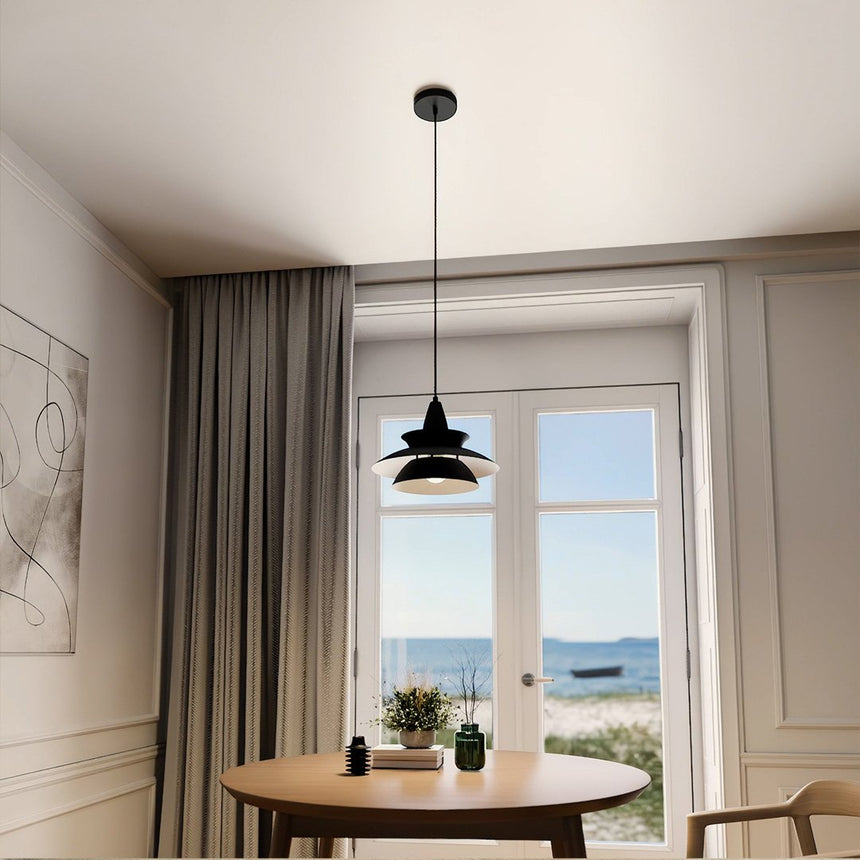 Three-piece pendant lamp in retro charm style