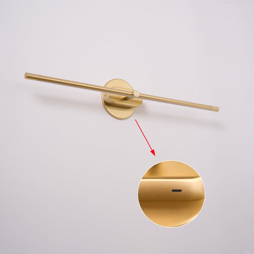 Close view of the round boss that carries the rod, shown detached from the wall