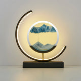 DriftGlass LED Lamp with Rotating Sand Display
