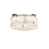 Smaller size of the alabaster panel ceiling light on a white backdrop