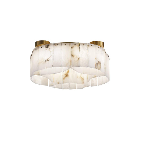 Smaller size of the alabaster panel ceiling light on a white backdrop