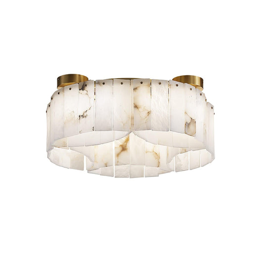 Larger size of the alabaster panel ceiling light on a white backdrop