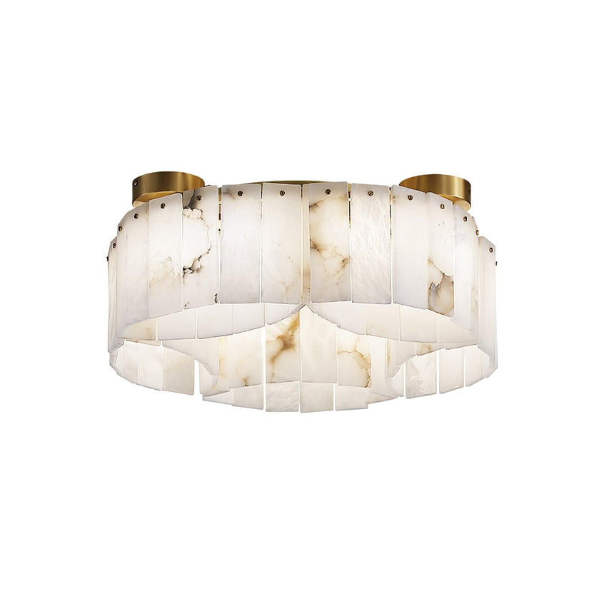 Larger size of the alabaster panel ceiling light on a white backdrop