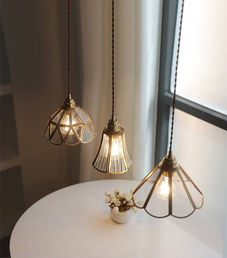 Clear glass chandelier pendant for living spaces