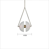 The pendant drawn with its 40 cm width marked