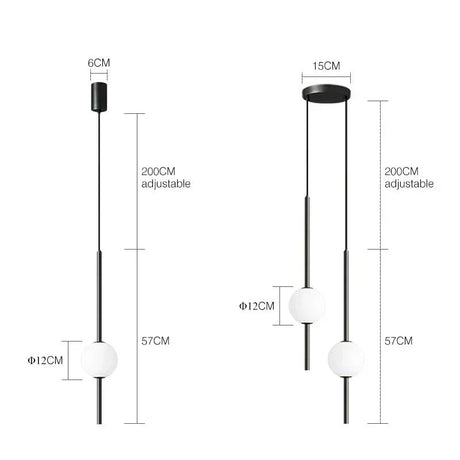 Black versions drawn with the 6 cm plate and the 200 cm adjustable drop