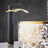 Gold and white waterfall bathroom faucet - deck mounted single handle