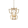 The scalloped frame seen unlit against plain white, chain and canopy above