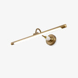 Brass tube on a swan neck arm rising from a round stepped wall plate