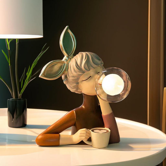 Cartoon bubble lamp nightlight statue for kids