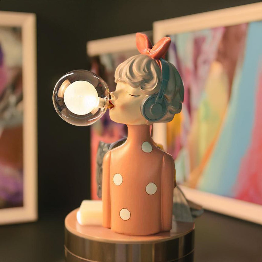Nightlight on kids bedroom nightstand