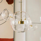 Contemporary ceiling fixture glass and metal
