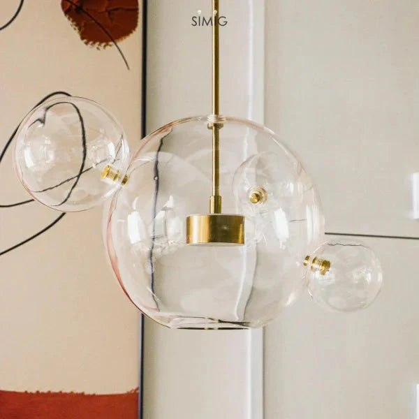 Round Ceiling Lamp Close-up of Sphere Detail