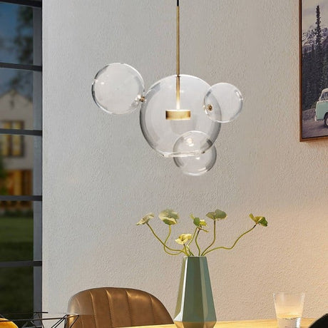 Long Ceiling Lamp with Sphere Bulb Design
