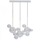 Spherical Pendant Light with Metal and Glass Finish