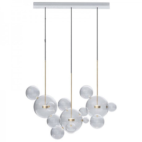 Spherical Pendant Light with Metal and Glass Finish