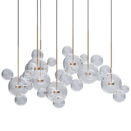Sphere Pendant Light Installed Above Living Room