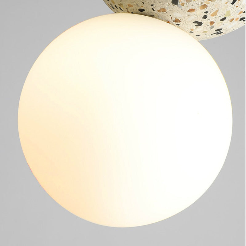 LED pendant lamp with warm ambient glow