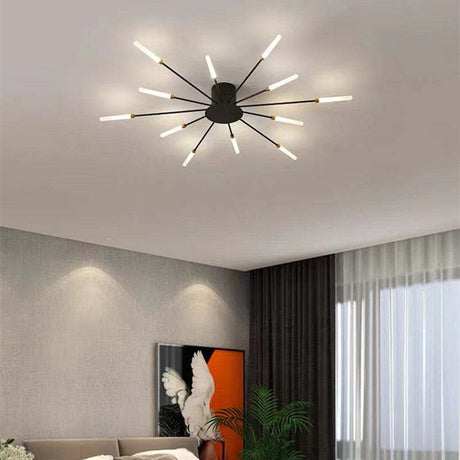 Modern Ceiling Lamp Minimalist Silhouette View