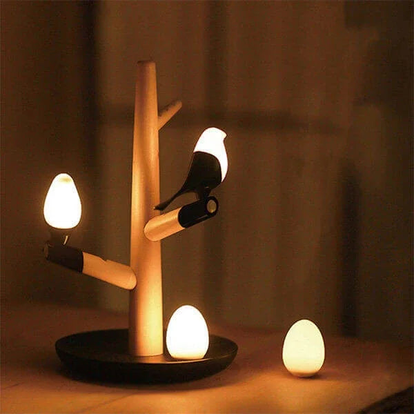 Wood Table Lamp – motion sensor design | OroDwell