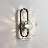 Metal body wall lamp for hallway decor