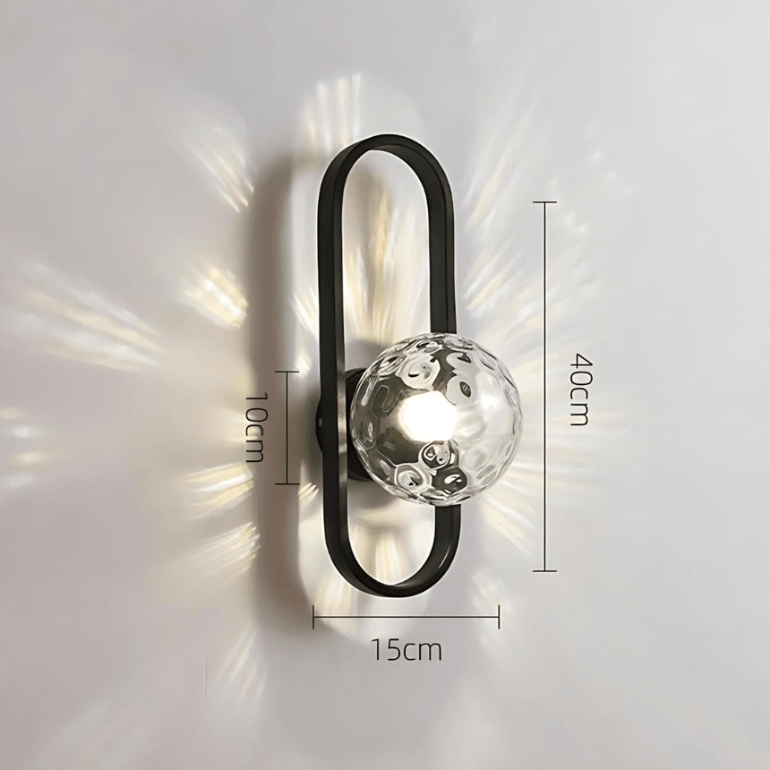 Metal body wall lamp for hallway decor